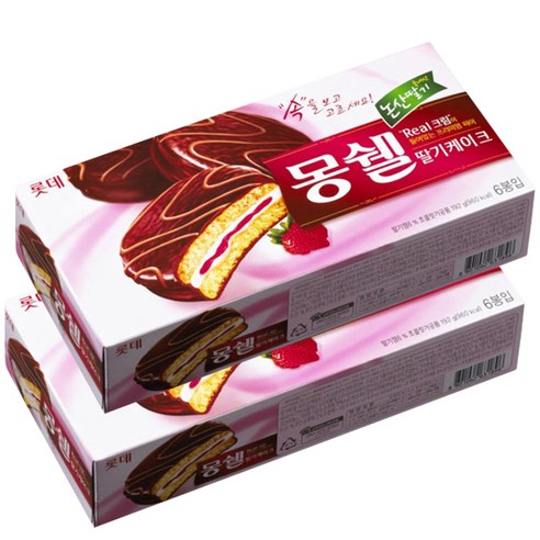롯데제과 몽쉘 딸기케이크, 192g, 6박스