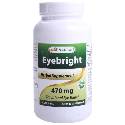 베스트네츄럴스 아이브라이트 470mg 글루텐 프리 무설탕 캡슐, 180정, 1개