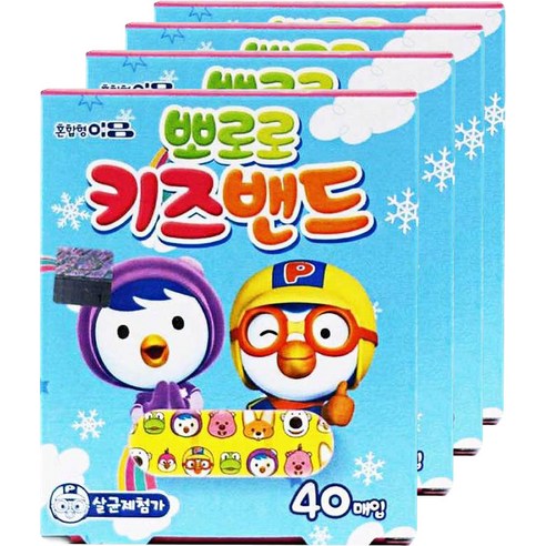 뽀로로 키즈밴드 혼합형, 40매입, 4개
