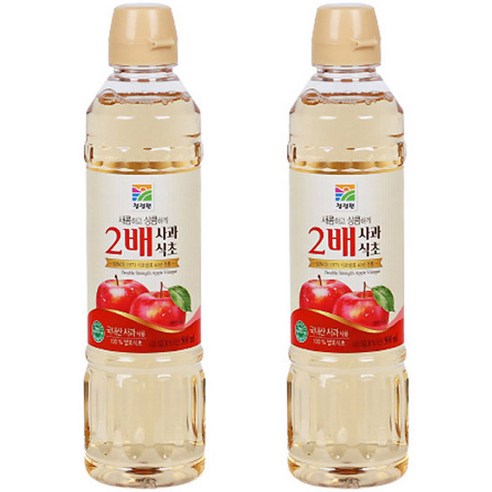청정원 2배 사과식초, 500ml, 2개