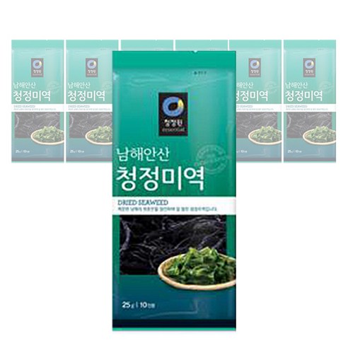 청정원 남해안산 청정미역, 25g, 7개