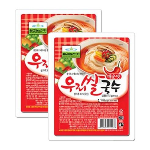 칠갑농산 우리 쌀국수 매운맛, 77.5g, 2개
