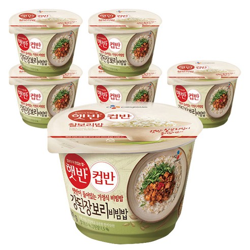 햇반 컵반 강된장 보리비빔밥, 280g, 9개