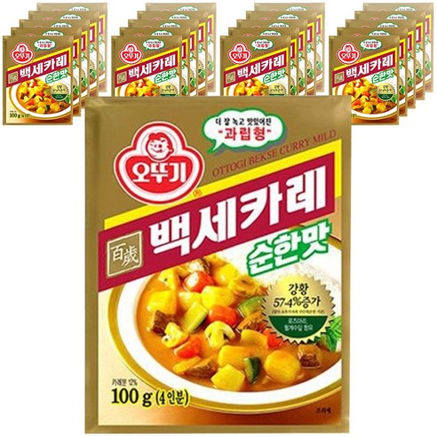 오뚜기 백세카레 순한맛, 100g, 40개