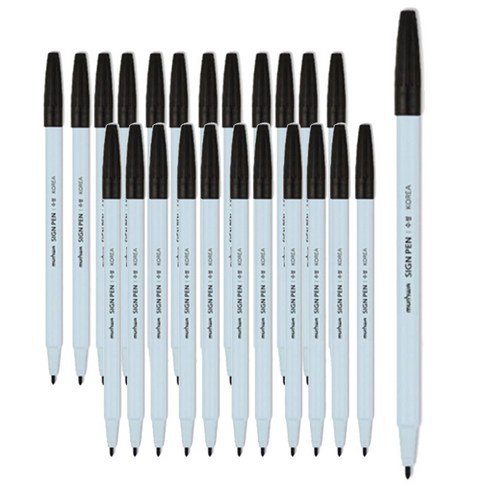 문화 넥스프로 사인펜, 흑색, 12개입 x 2개