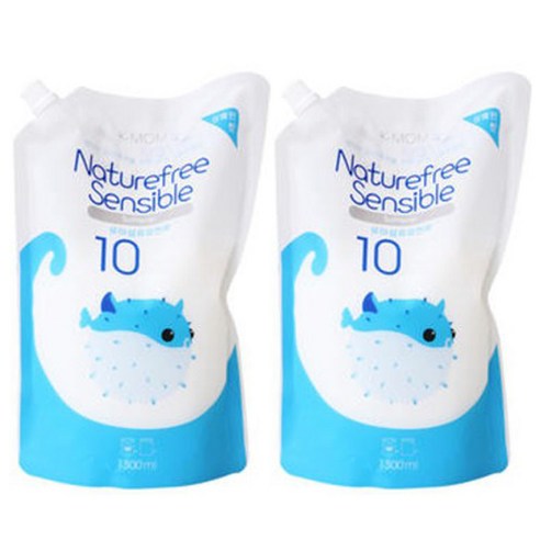 케이맘 유아 섬유유연제 상쾌한향 리필형, 1300ml, 2개