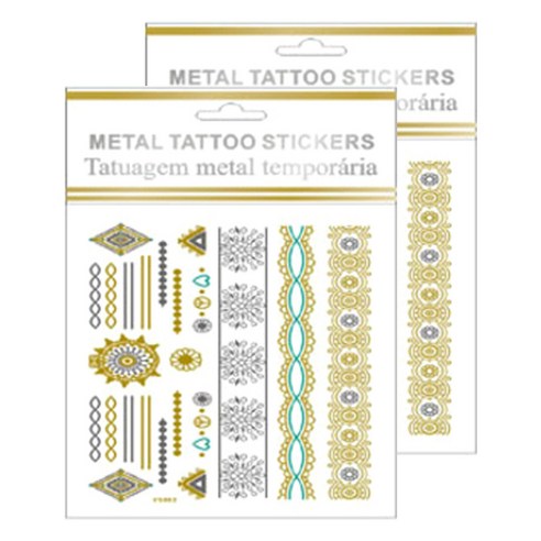 리빙조이 JOYBEAUTY 헤나 타투 스티커, L-502 D, 2개