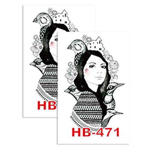 허니걸 타투 타투스티커 2개, HB-471