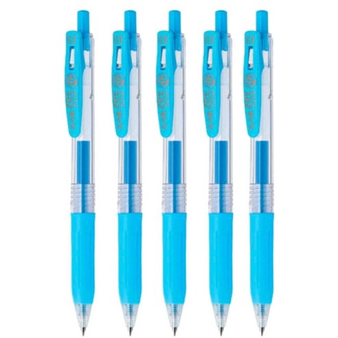 제브라 사라사 클립 볼펜 0.3mm JJH15, 라이트블루, 5개