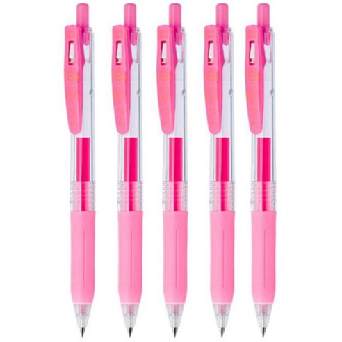 제브라 사라사 클립 볼펜 0.3mm JJH15, 라이트핑크, 5개