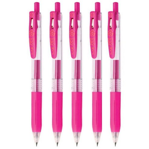 제브라 사라사 클립 볼펜 0.3mm JJH15, 마젠타, 5개