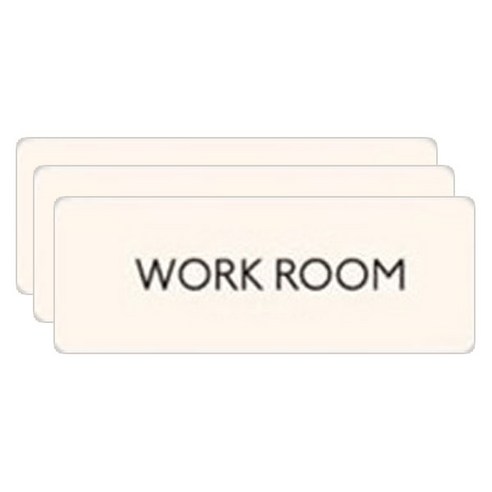 [더하기] 도어사인 - WORK ROOM, 아이보리, 3개