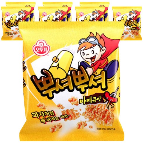 오뚜기 바베큐맛 뿌셔뿌셔, 90g, 8개