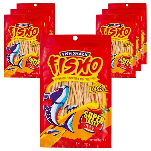 피쇼 피쉬스낵 슈퍼테이스티 매운맛, 15g, 7개
