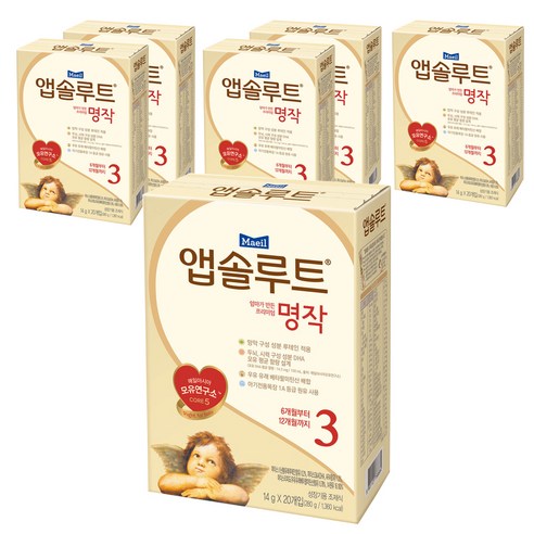 앱솔루트 엄마가 만든 프리미엄 명작 스틱분유 3단계, 20개입, 6개