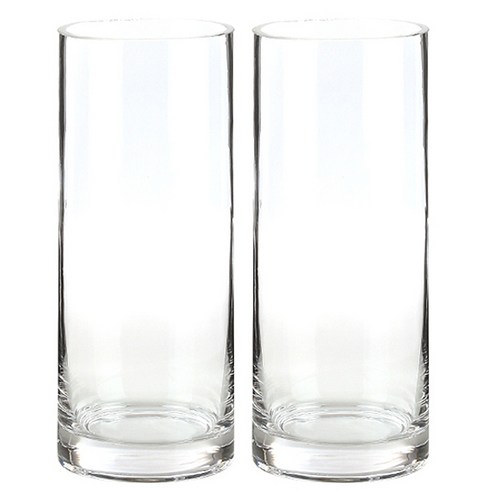 글라스코 원형 5호 화병 2개, 투명