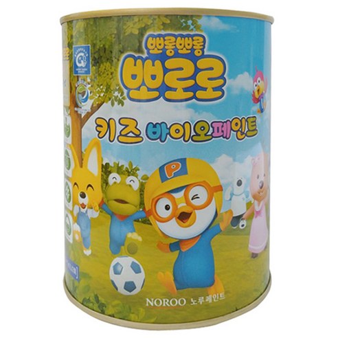 노루페인트 뽀로로 키즈 바이오 페인트 0.9L, 에디 화이트 옐로우, 1개