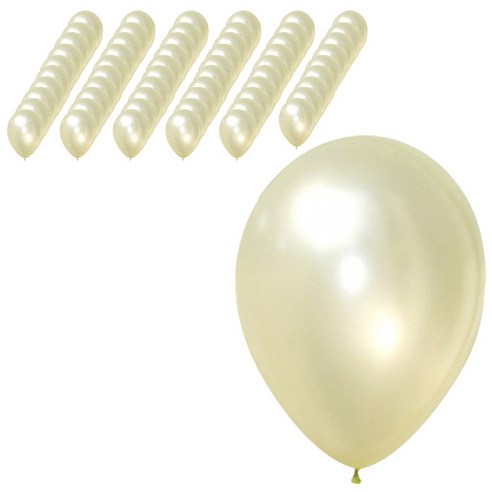 파티팡 라운드 30cm 풍선 10개입, 펄 샴페인, 6세트