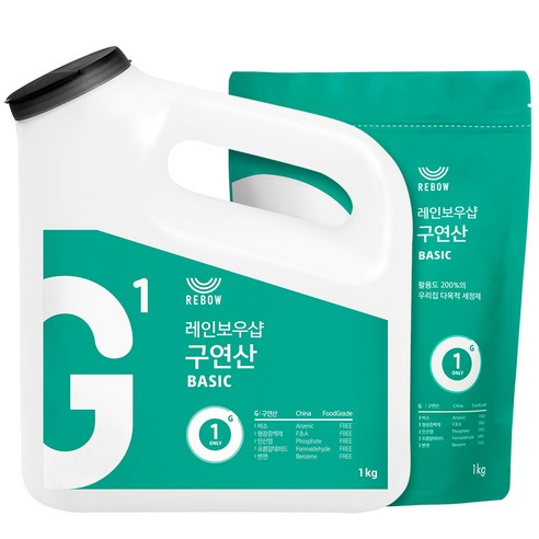 레인보우샵 왕톡톡이 구연산 리필세트, 2kg, 1세트