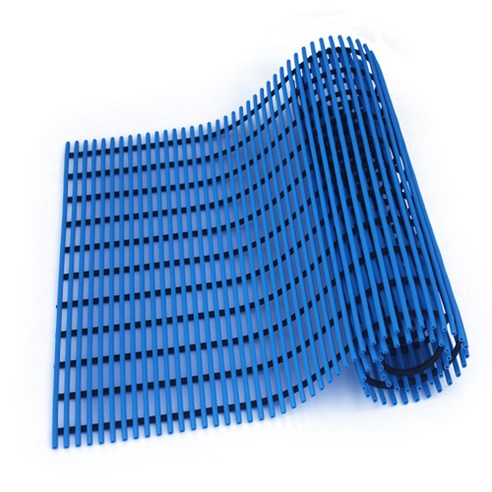 월광 미끄럼방지 욕실매트 튜브형 100 x 90 cm, 파랑색, 1개