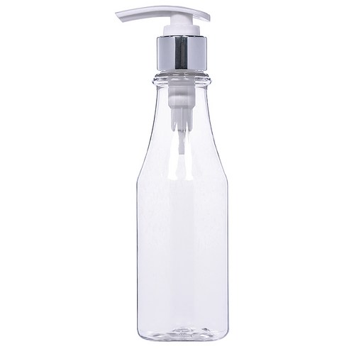 병도매닷컴 AR200 투명 금속 디스펜서 공병, 실버, 1개