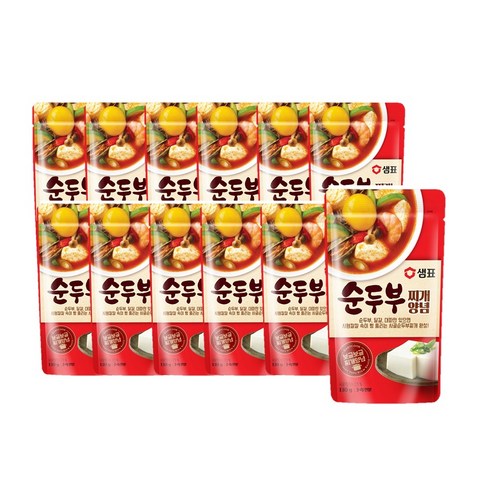 샘표 순두부 찌개양념, 130g, 10개
