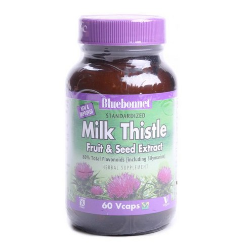 밀크씨슬 Bluebonnet 밀크 시슬 프루트 & 시드 추출물 브이캡, 60개입, 1개, 60정 Best Top5