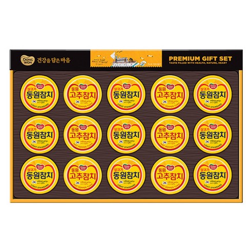 동원 단 100호 참치통조림 선물세트 + 쇼핑백, 1세트