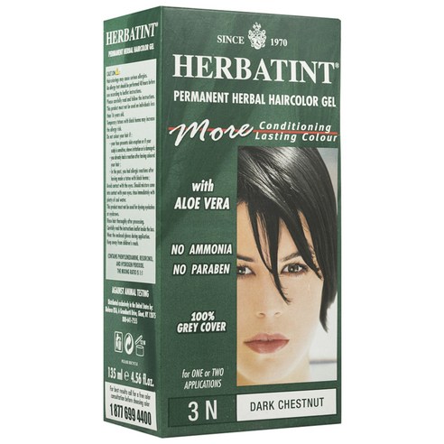 허버틴트 퍼머넌트 헤어컬러 젤 135ml, Dark Chestnut, 1개