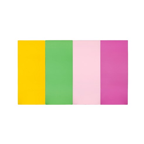퍼니존 퍼니테라피 옐로우비비드 유아폴더매트, 옐로우 + 그린 + 베이비핑크 + 핫핑크, W 240cm x L 140cm x 4cm