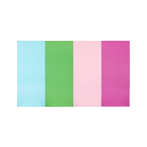 퍼니존 퍼니테라피 스카이블루비비드 유아폴더매트, 스카이블루 + 그린 + 베이비핑크 + 핫핑크