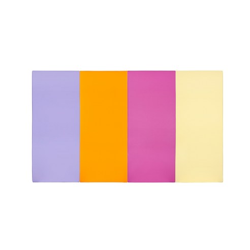 퍼니존 퍼니테라피 바이올렛 비비드 시리즈2 4단 접이식 매트, 바이올렛 + 오렌지 + 핫핑크 + 아이보리