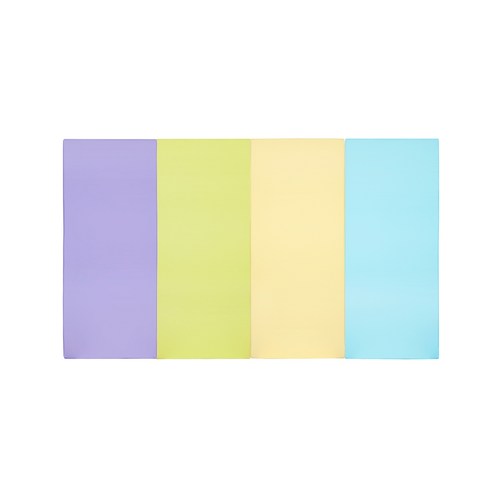 퍼니존 퍼니테라피 바이올렛 비비드 시리즈2 4단 접이식 매트, 바이올렛 + 피스타치오 + 아이보리 + 스카이블루