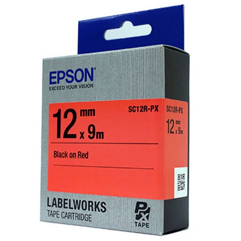 엡손 PRIFIA 라벨카트리지, Black+Red, 9m