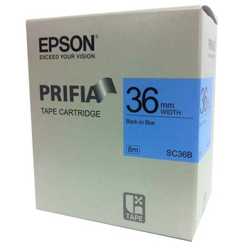 엡손 PRIFIA 라벨카트리지, black on blue, 8m