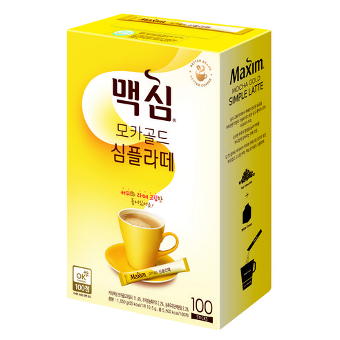 맥심 모카골드 심플라떼 커피믹스, 100개입, 5개