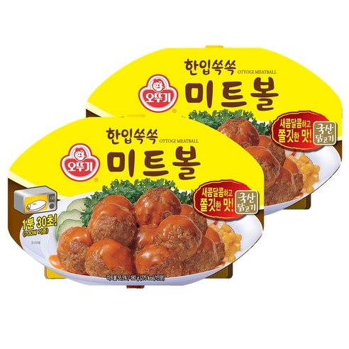 오뚜기 한입쏙쏙 미트볼(렌지), 180g, 2개