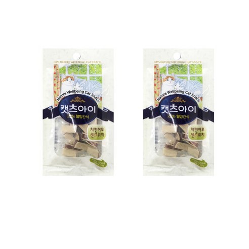 캣츠아이 치킨어포샌드위치 고양이 간식, 닭고기 + 어포 혼합맛, 30g, 2개