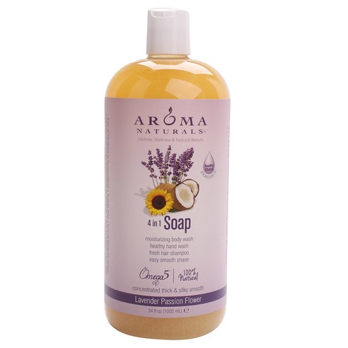 Aroma Naturals 바이오 클린 오메가 엑스트라오디너리 솝, 1005ml, Lavender Passion Flower