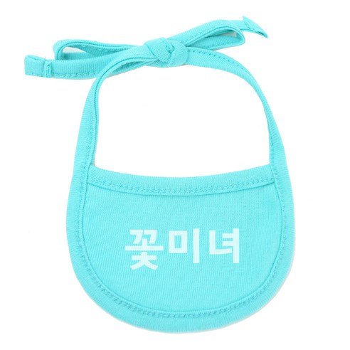 강아지 턱받이 XL, 민트(꽃미녀), 1개