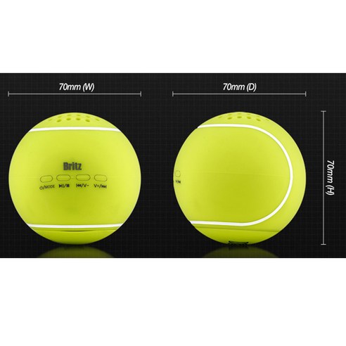 브리츠 블루투스 스피커, BZ-MAB17, Tennis ball
