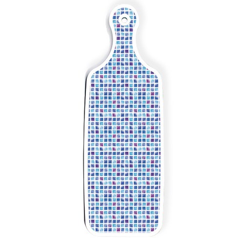 로엠디자인 양면 서빙도마 소나무두목색, 블루타일, 1개