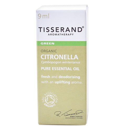 Tisserand 그린 퓨어 에센셜 오일 9ml, Organic Citronella