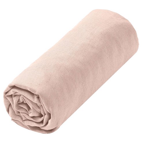 라흐두뜨 린넨 심플 매트리스 커버 F679796, pale rose