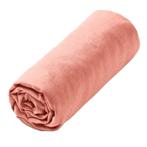 라흐두뜨 린넨 심플 매트리스 커버 F679795, blush rose