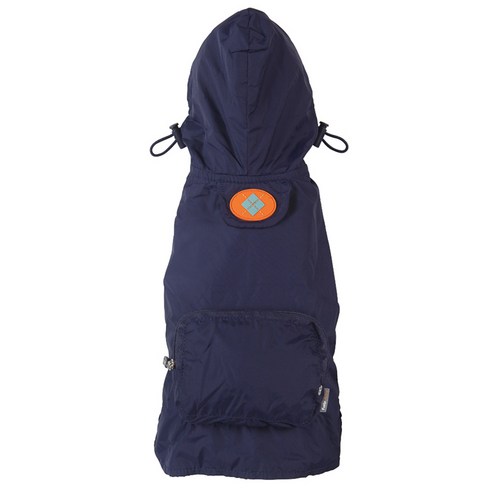 Fabdog 팩커블 강아지 레인코트, Navy