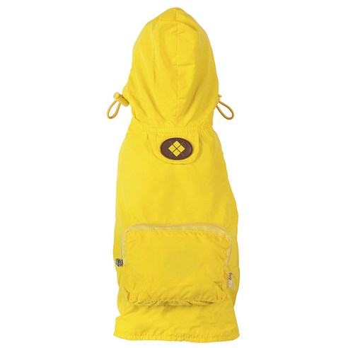 Fabdog 팩커블 강아지 레인코트, Yellow, 1개
