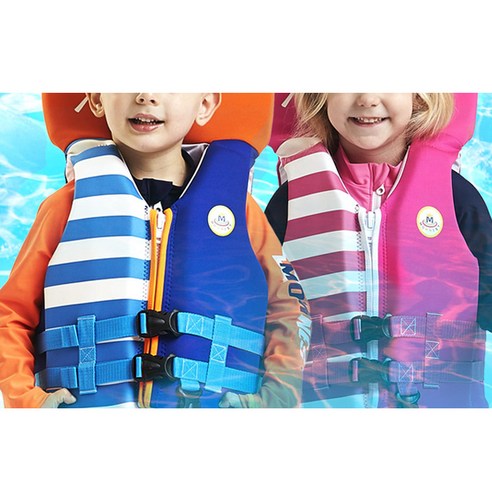 맘네스트 키즈 수영 구명조끼, 블루, 1개