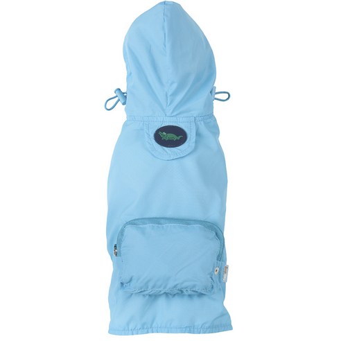 Fabdog 팩커블 강아지 레인코트, Light Blue