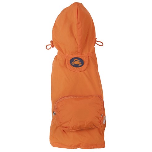 Fabdog 팩커블 강아지 레인코트, Orange, 1개